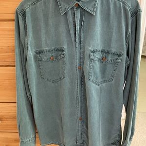 Men’s Martin Gordon long sleeved shirt. Silk and cotton, size M